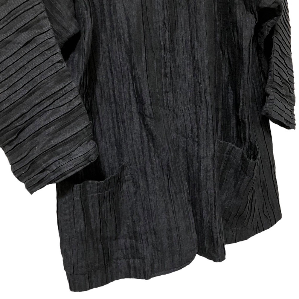 Vintage Tamotsu New York Textured Black Jacket - Picture 2 of 10